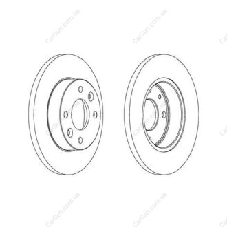 Диск тормозной (кратно 2 шт.) RENAULT SANDERO (08-), CLIO II (98-16), LOGAN I (04-) CHAMPION 561235CH