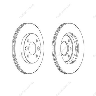 Диск тормозной передний (кратно 2шт.) Renault Kangoo (97-03), Megane I (95-04), CHAMPION 561336CH