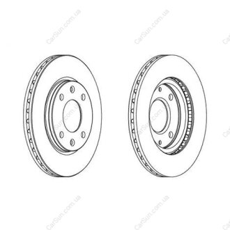 Гальмівний диск передній CITROËN AX, SAXO, XSARA, ZX/ PEUGEOT 106, 205, 206, 306, 309 CHAMPION 561409CH