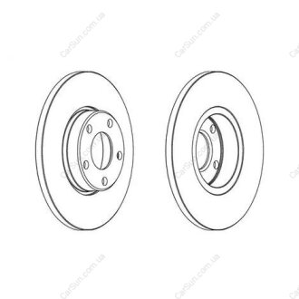 Гальмівний диск передній Audi 100, A4, A6 / Volvo 7700, 8500, 8700, 9700, 9900 CHAMPION 561547CH