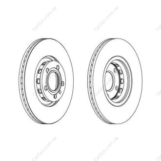 Диск тормозной передний (кратно 2шт.) AUDI A4 B6 (8E2) 00-05, A4 B6 Avant (8E5) CHAMPION 561548CH