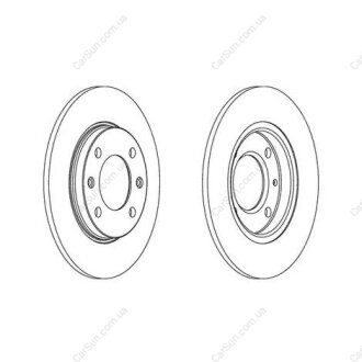 Гальмівний диск задній Citroen Saxo, Xsara / Peugeot 106, 206, 306, 309 CHAMPION 561555CH