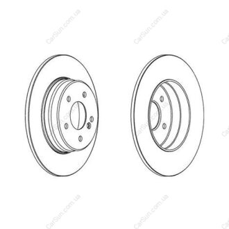 Гальмівний диск задній Mercedes C-Class (W202, W203, S203), CLC, CLK, E-Class (W210), SLK (R171) CHAMPION 562014CH