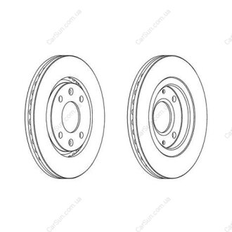 PEUGEOT Тормозной диск передн. 406 1.6/2.1TD 95- CHAMPION 562027CH