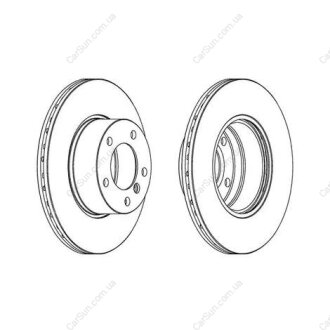 Диск тормозной передний (цена за 2шт.) BMW Series 5 (E39) (96-) CHAMP CHAMPION 562035CH