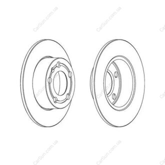 Диск тормозной задний (цена за 2шт.) Skoda Octavia/Audi A3/ VW Golf IV (97-) CHAMPION 562053CH