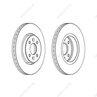 Диск тормозной передний (кратно 2шт.) RENAULT MEGANE I (BA0/1_) 95-04, MEGANE II CHAMPION 562103CH