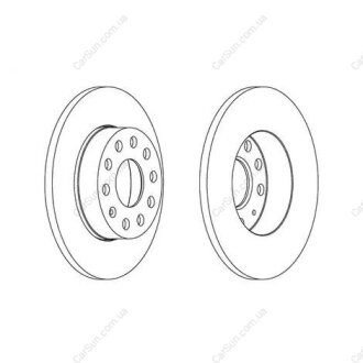 Гальмівний диск задній VW Caddy III, Golf, Jetta, Scirocco, Touran / Seat Toledo / Skoda Octavia, Su CHAMPION 562238CH