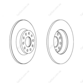 Гальмівний диск задній VW Tiguan, Passat, Jetta / Skoda Octavia, Superb / Audi A3, Q3 CHAMPION 562258CH