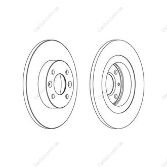 Гальмівний диск передній DACIA LOGAN, SANDERO/ RENAULT LOGAN, SANDERO, TWINGO/ SMART FORTWO CHAMPION 562293CH