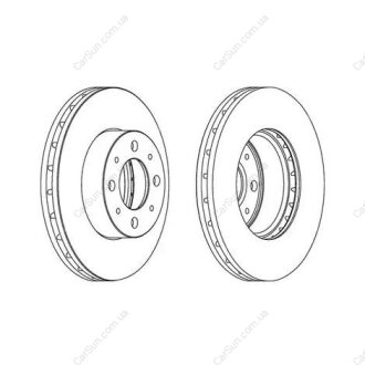 FIAT Диск тормозной передн.500 07-,Panda 04-,Ford Ka 08- CHAMPION 562296CH