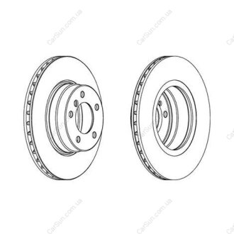 Диск тормозной передний (кратно 2шт.) BMW 5 (E39) (95-03), 5 (E60) (01-10) CHAMPION 562320CH