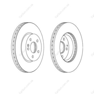 Диск тормозной передний (кратно 2шт.) MERCEDES-BENZ V-CLASS (W447) 14-, VIANO (W CHAMPION 562392CH