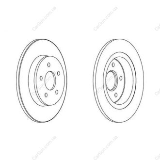 Диск тормозной задний (кратно 2шт.) FORD FOCUS C-MAX (DM2) 03-07, FOCUS II (DA_, CHAMPION 562411CH