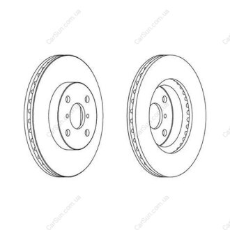 Диск тормозной передний (кратно 2шт.) Toyota Yaris (10-) CHAMPION 562421CH