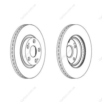 Диск тормозной передний (кратно 2шт.) Toyota Auris (06-12), Avensis (03-08), Cor CHAMPION 562430CH