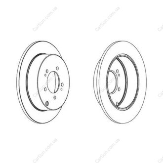 Гальмівний диск задній Citroen C4, C-Crosser / Mitsubishi OutLander II / Peugeot 4007/4008 CHAMPION 562527CH
