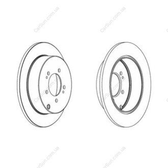 Гальмівний диск задній Citroen C4, C-Crosser / Mitsubishi OutLander II / Peugeot 4007/4008 CHAMPION 562527CH