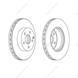 Гальмівний диск передній Mercedes C-Class (W204, S204), E-Class (W212, S212, A207, C207), SLK (R172) CHAMPION 562627CH