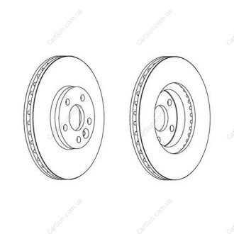 Диск тормозной передний (кратно 2шт.) FORD GALAXY II (WA6) 06-15, S-MAX (WA6) 06 CHAMPION 562628CH