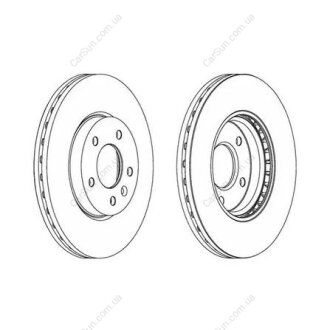 Диск гальмівний передній (кратно 2) Chevrolet Cruze (J300) (09-) / Opel Astra J (P10) (09-15) CHAMPION 562631CH