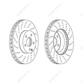 Гальмівний диск передній AMG Mercedes C-Class (C204, S204, W204), E-Class (C207, A207, S212, W212) CHAMPION 562634CH-1