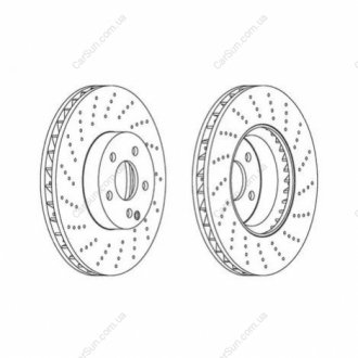 Гальмівний диск передній AMG Mercedes C-Class (C204, S204, W204), E-Class (C207, A207, S212, W212) CHAMPION 562634CH-1