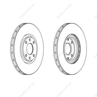 Диск тормозной передний (кратно 2шт.) CITROEN C4 I (06-), DS5 (11-15)/PEUGEOT 20 CHAMPION 562641CH