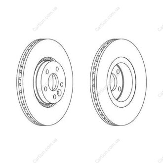 Диск тормозной передний (цена за 1шт.) Volvo S80 (06-), V70 (06-), XC70 (07-) (5 CHAMPION 562643CH-1