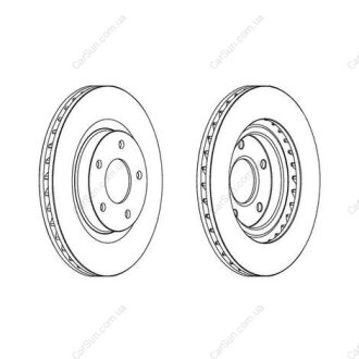 Гальмівний диск передній Mitsubishi ASX / Jeep Compas, Patriot / Dodge Avenger, Caliber / Chrysler CHAMPION 562790CH