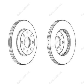 Гальмівний диск передній Daewoo Kalos, Nexia / Chevrolet Aveo, Spark / Opel Astra / Saab CHAMPION 563019CH