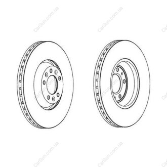 Гальмівний диск передній Peugeot 407, 607 / Citroen C5 III, C6 / Saab 9-5 CHAMPION 563031CH-1