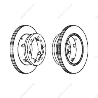 Диск тормозной задний 258mm Mercedes Sprinter/VW LT 28-46 96- CHAMPION 567810CH