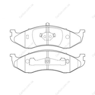 Гальмівні колодки передні Jeep Cherokee, Grand Cherokee, Wrangler / Kia Carnival CHAMPION 571519CH