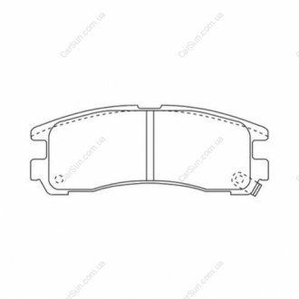 Колодки тормозные дисковые задние CHRYSLER SEBRING (JR) 00-07, SEBRING Convertib CHAMPION 572186CH (фото 1)