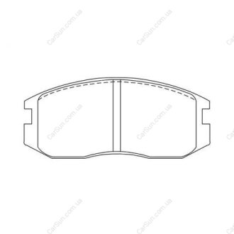 Гальмівні колодки передні Mitsubishi Colt, Galant, Lancer III, IV, V, VI, Mirage / Toyota Cami, Rush CHAMPION 572375CH