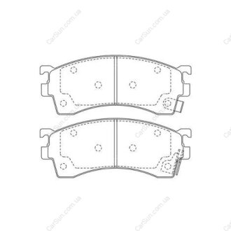 Гальмівні колодки передні Mazda 323, 626, MX-6, Premacy, Xedos 6 CHAMPION 572434CH