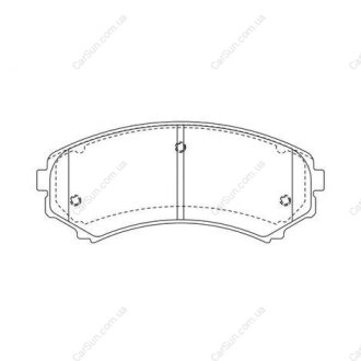 Колодки тормозные дисковые передние MAZDA E2000, E2200, MITSUBISHI Montero, Paje CHAMPION 572497CH (фото 1)