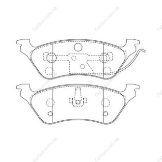 Гальмівні колодки задні Jeep Cherokee / Dodge Caravan / Chrysler Voyager CHAMPION 572505CH