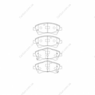 Гальмівні колодки передні Toyota Auris, Avensis, Verso CHAMPION 572600CH (фото 1)