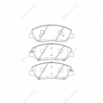 Колодки тормозные дисковые передние Hyundai santa Fe (06-) CHAMPION 572607CH (фото 1)