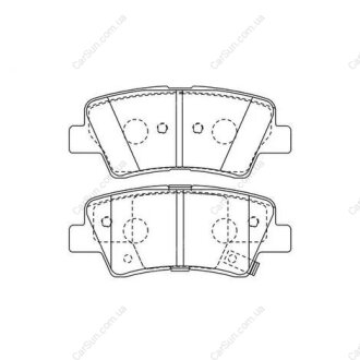 Колодки тормозные дисковые задние HYUNDAI ACCENT IV (RB) 10-, ACCENT IV Saloon (CHAMPION 572629CH