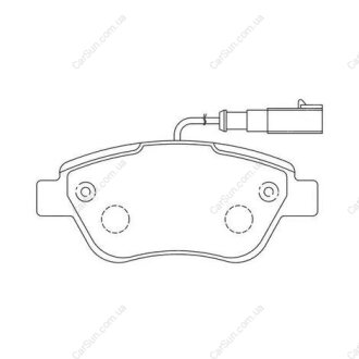 Гальмівні колодки передні Fiat 500, Qubo, Punto, Linea / Alfa Romeo Mito / Citroen / Peugeot CHAMPION 573074CH