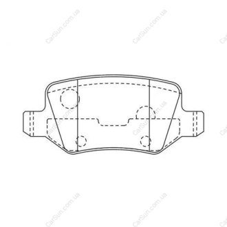 Гальмівні колодки задні Mercedes A-Class (W168, W169), B-Class (W245), Vaneo CHAMPION 573082CH (фото 1)