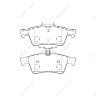 Гальмівні колодки задні Ford Focus / Mazda 3 / Opel Vectra / Renault Laguna CHAMPION 573186CH