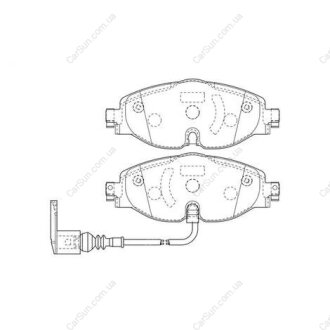 Колодки тормозные дисковые передние AUDI A3 (8V1) CHAMPION 573390CH