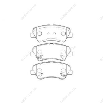 Колодки тормозные дисковые передние Hyundai i 30 Series/ Kia Ceed, Proceed (11-) CHAMPION 573406CH