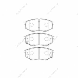 Колодки тормозные дисковые передние HYUNDAI ix20 (JC) 10-, SONATA VI (YF) 09-15| CHAMPION 573454CH (фото 1)