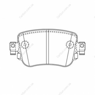 Гальмівні колодки задні Audi A1, Q3 / VW Caddy IV, Sharan / Seat Alhambra, Leon / Skoda Octavia III CHAMPION 573603CH (фото 1)