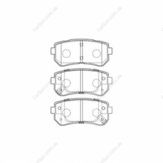 Колодки тормозные дисковые задние Kia Ceed (06-) CHAMPION 573757CH (фото 1)